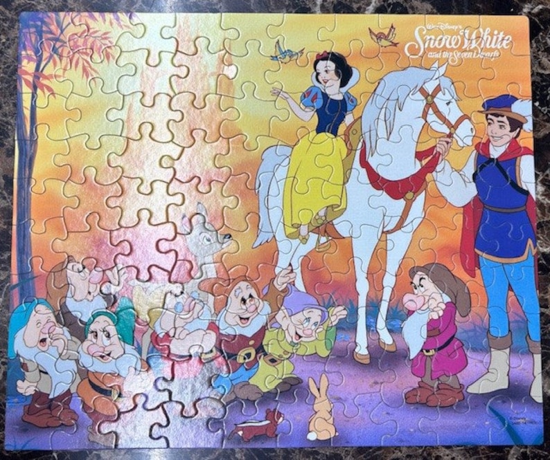 Snow White and the Seven Dwarfs Puzzle - Etsy