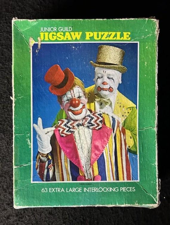 Vintage Whitman Circus Clowns 63 Piece Jigsaw Puzzle - Etsy