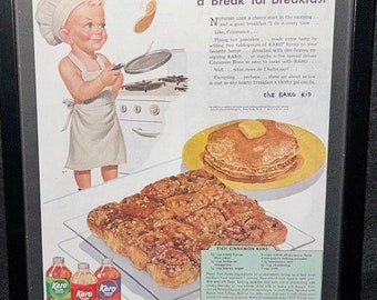 Framed Original 1948 Karo Syrup Advertisement