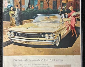 Original 1960 Pontiac Bonneville Convertible Advertisement