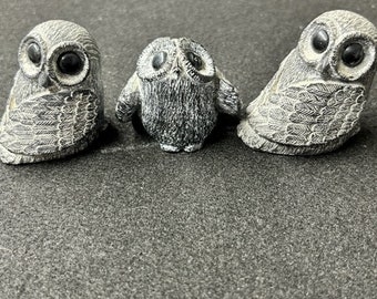 Vintage Owl Sculptures
