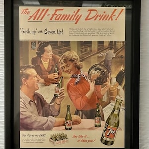 1953 Framed 7up Advertisement
