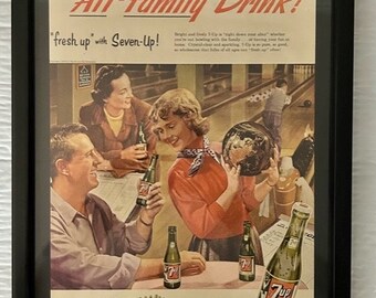 1953 Framed 7up Advertisement