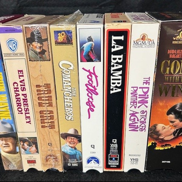 Various Vintage VHS Tapes From 60's, 70's and 80's
