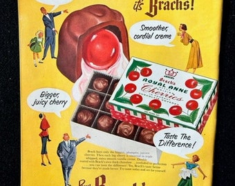 Assorted Vintage Brach's Chocolate Advertisements