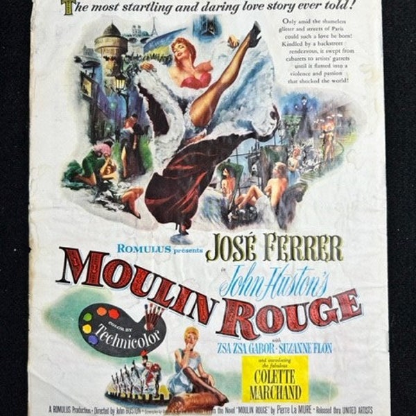 Vintage 1953 Moulin Rouge Anzeige vom Life Magazine