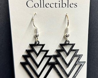 Assorted Laser Cut Vintage Vinyl Record Earrings