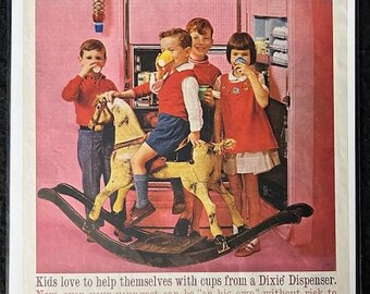 Original 1960 Dixie Cup Magazine Advertisement
