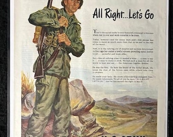 1951 U.S. Army Original Magazine Advertisement