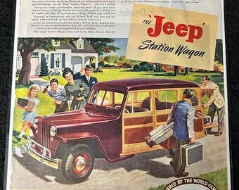 Assorted Original 1940's, 50's and 60's Magazine Vehicle Advertisements