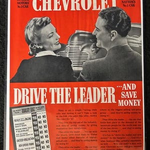 Assorted Original Chevrolet Magazine Advertisements