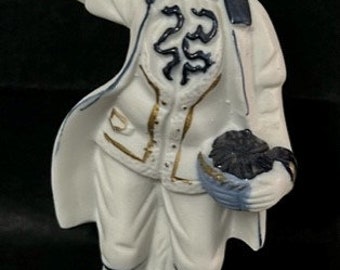Vintage Blue and White Victorian Solo Boy Porcelain Figure