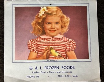 Assorted Vintage 1950's and 1960's Calendars With Recipes