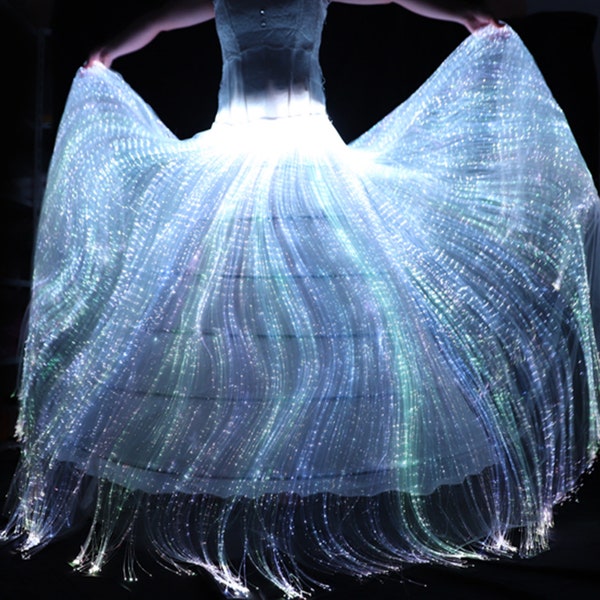 Custom Fiber Optic Skirt, Luminous Skirt, Wedding Skirt, Wedding Dress's Skirt, Glowing Skirt, Optical Fiber Yarn, No Dress