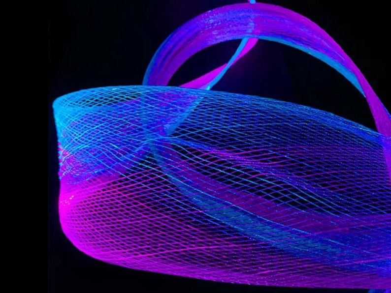 LED Fiber Optic Mesh LED Light up Netfiber Optic Art Etsy