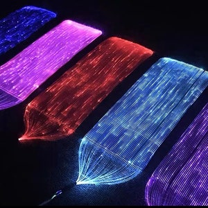 Luminous fiber optic fabric, LED light up fabric, Luminous fabric, Optical Fiber Fabric, Glowing fiber optic fabric image 2