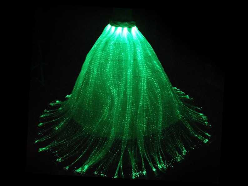 Custom Fiber Optic Skirt Luminous Skirt Wedding Skirt Etsy