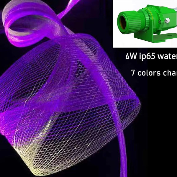 LED Light Engine, LED fiber optic net Engine, fiber optic art, 7 colors changeable, ip65 Waterproof, 6W