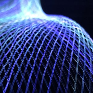 Light up Mesh, LED fiber optic mesh, LED light up net,fiber optic art, luminous net, luminous fabric, flickering effect