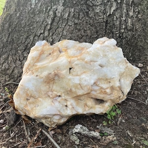 Rare flat milky quartz with small clear points