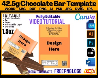Chocolate candy wrapper template 1.5oz , Ketcat wrapper template 1.5oz