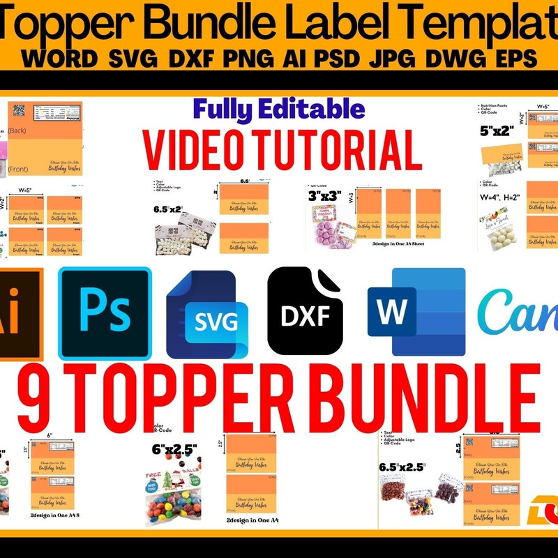 Bag Topper Template - Etsy