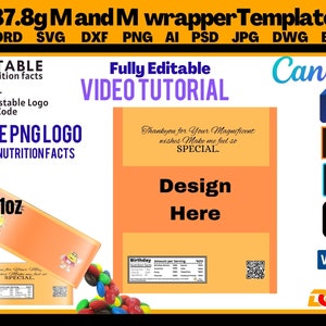 MandM wrapper template, M and M wrapper, Chocolate bar wrapper template, MMs label instant download, m&m&#39;s printable, Blank mms wrapper svg