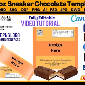 Sneakers Schokoriegel Wrapper Vorlage, Sneakers Wrapper Vorlage, Schokoriegel Wrapper Vorlage, Chip Beutel Vorlage, Blank Candy Bar
