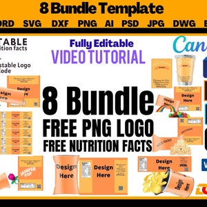 Party Favor templates Bundles  INSTANT DOWNLOAD Chip Bag Template pdf,png,svg,png