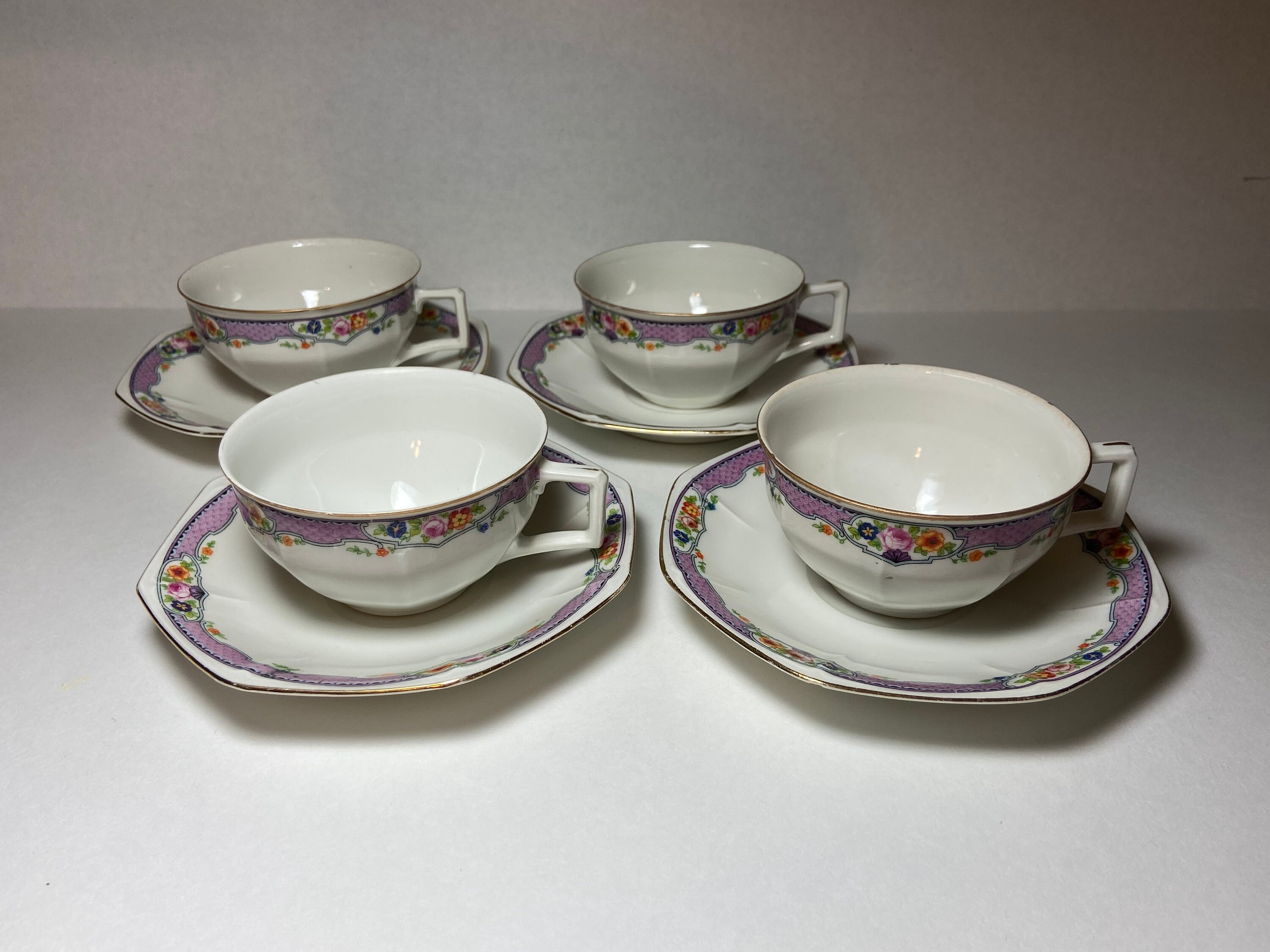 Cheval d’Orient set of 6 tea cups and saucers (n°1 to 6)