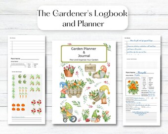 Simple Gardener Journal and Planner for Home Gardeners, Homesteaders, Vegetable Gardens, Herb Gardens, Plant Logbook, Print PDF