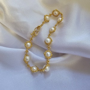 5-6mm Natural Cultured Pearl Bracelet