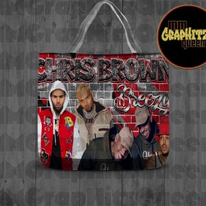 Chris Brown; Red, black, and white. Sublimation Friendly. Perfect for Tumblers. Commercial Use.
