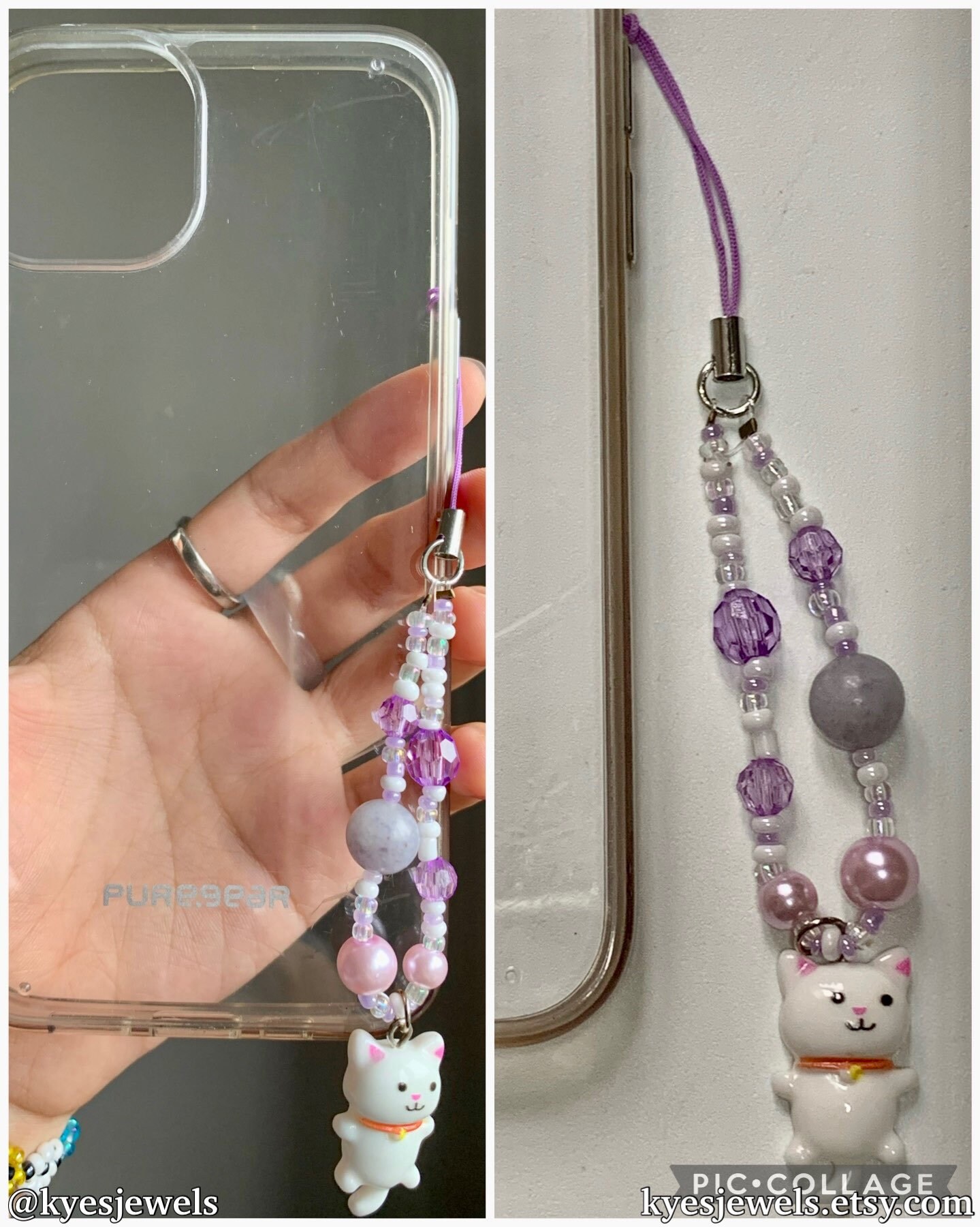 CATさま専用Phone Strap by Aurélie Mathigot Kit Cell Phone Strap | Makes 3 or 4 – Macrame Spaghetti