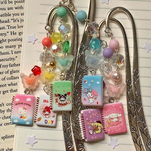 sanrio bookmarks | cute bookmarks kawaii | bookmark for women | kawaii bookmark | book lover gift aesthetic | beaded bookmark | reader gift