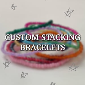 Custom Stackable Bracelets | Stacking Bracelets | Stackable Bracelets Set | Custom Seed Bead Bracelet | Friendship Bracelets | Dainty Simple