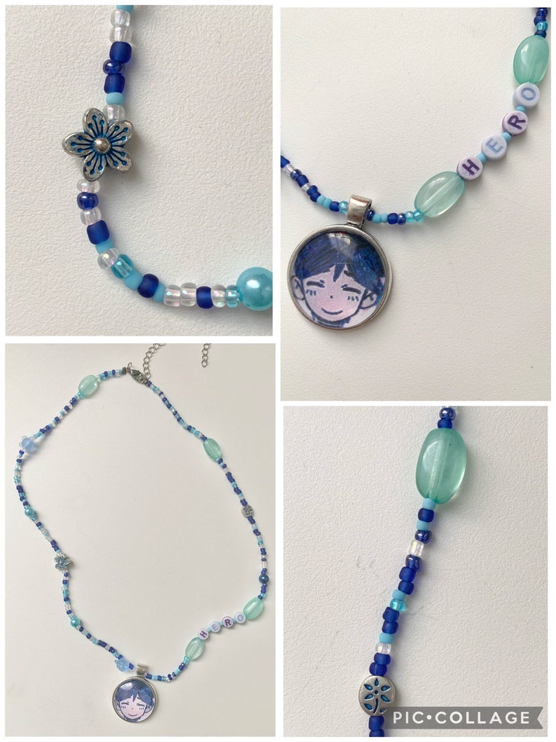 Omori Necklace Omori Basil Omori Kel Omori Hero Omori Etsy Israel