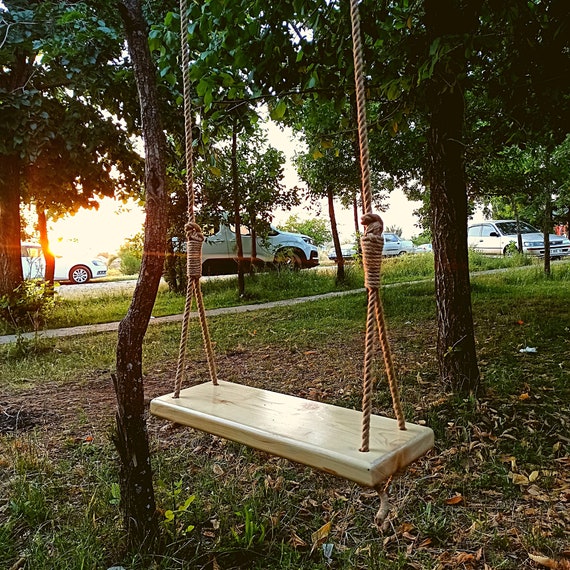 Rope Tree Swing Outdoor/indoor Wood Swing Porch Tree Swing Bench