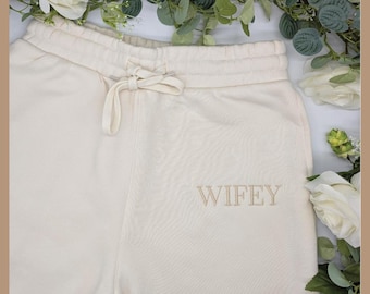 Custom embroidered joggers. Embroidered tracksuit bottoms to match sweatshirt/hoodies.