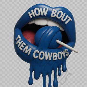 Cowboys Lip Drip PNG: Archivo de descarga digital