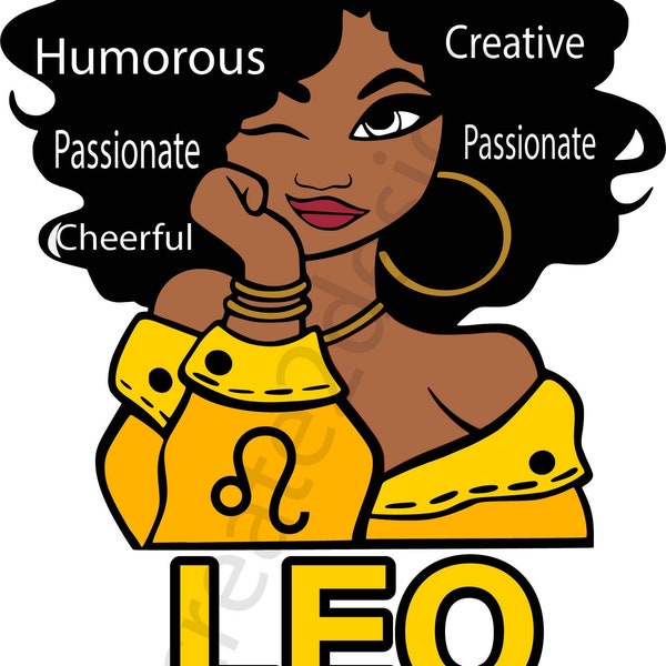 Leo Girl Zodiac Digital Downloadable FileSVG