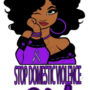 Stop Domestic ViolenceAwarness Girl Digital Downloadable FileSVG