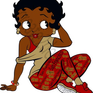 49 ers Betty Boop Digital Download SVG File