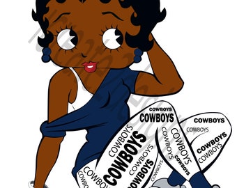 Cowboys Betty Boop SVG Digital Download File Football