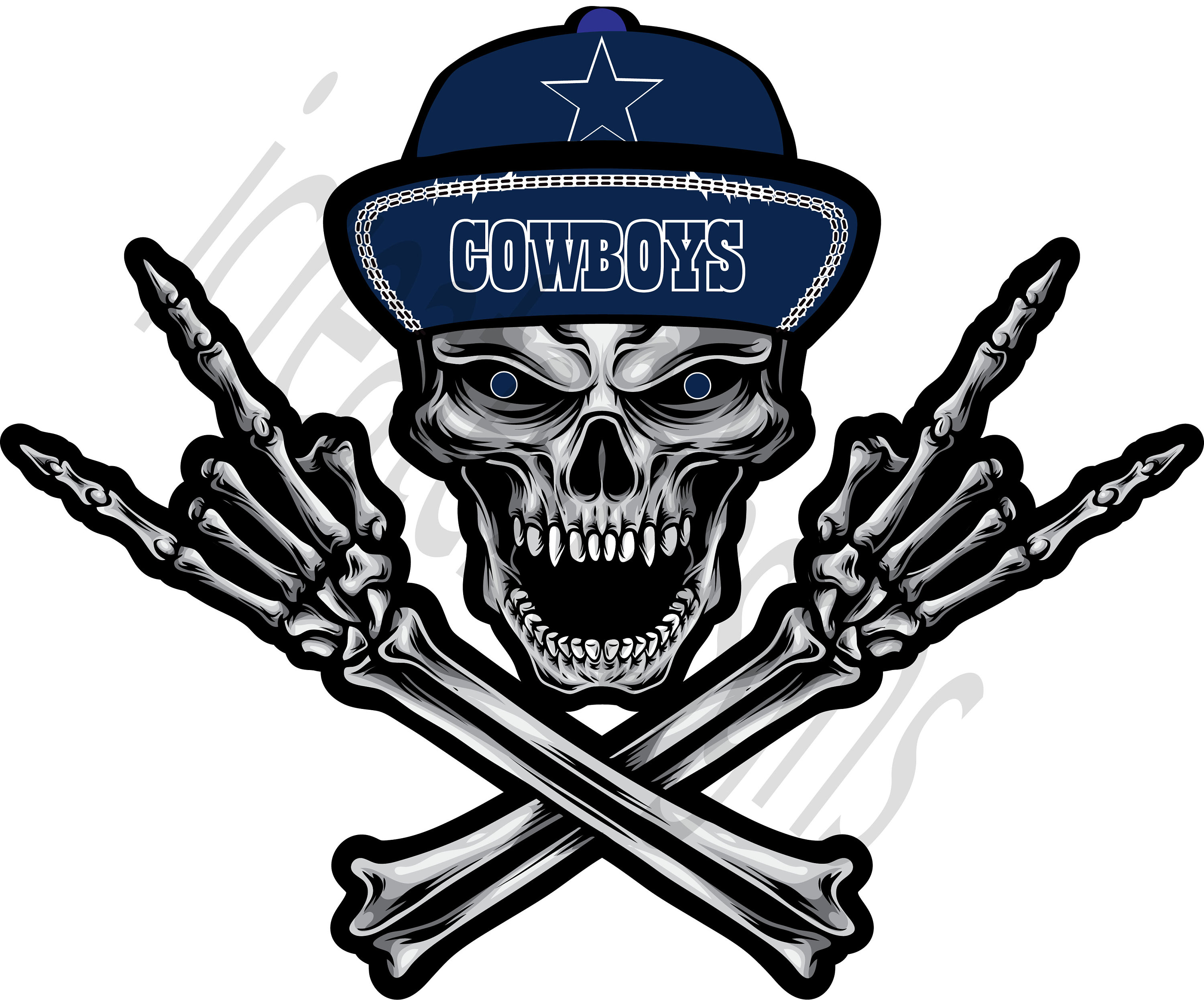 Cowboys Skull JPEG Digital Design JPEG Etsy