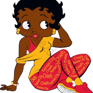 Häuptlinge Fan Betty Boop Mädchen SVG digitale Download-Datei