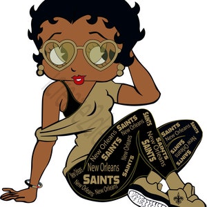 Betty Boop Mädchen Fußball Heilige Digitaler Download