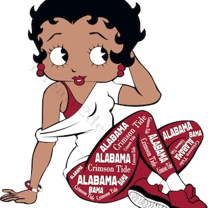 Alabama Betty Boop Digital SVG File Download
