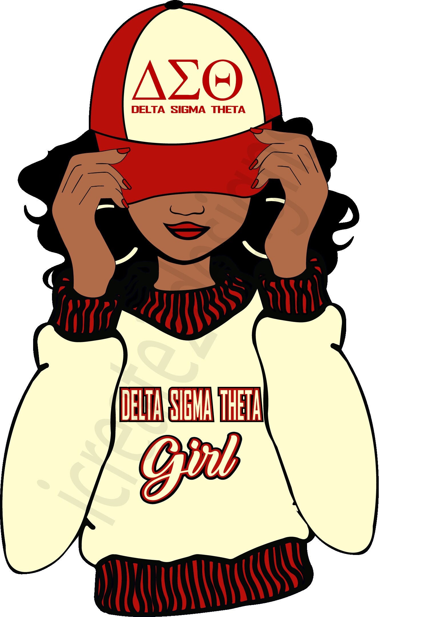 Delta Sigma Theta Art Little Girl
