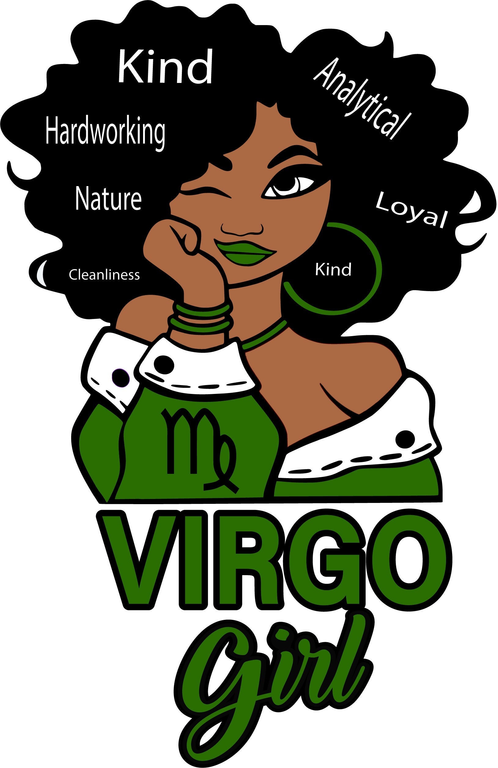 Virgo Girl Zodiac Digital Downloadable File SVG - Etsy